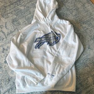 White BUFFALO BILLS LOGO HOODIE